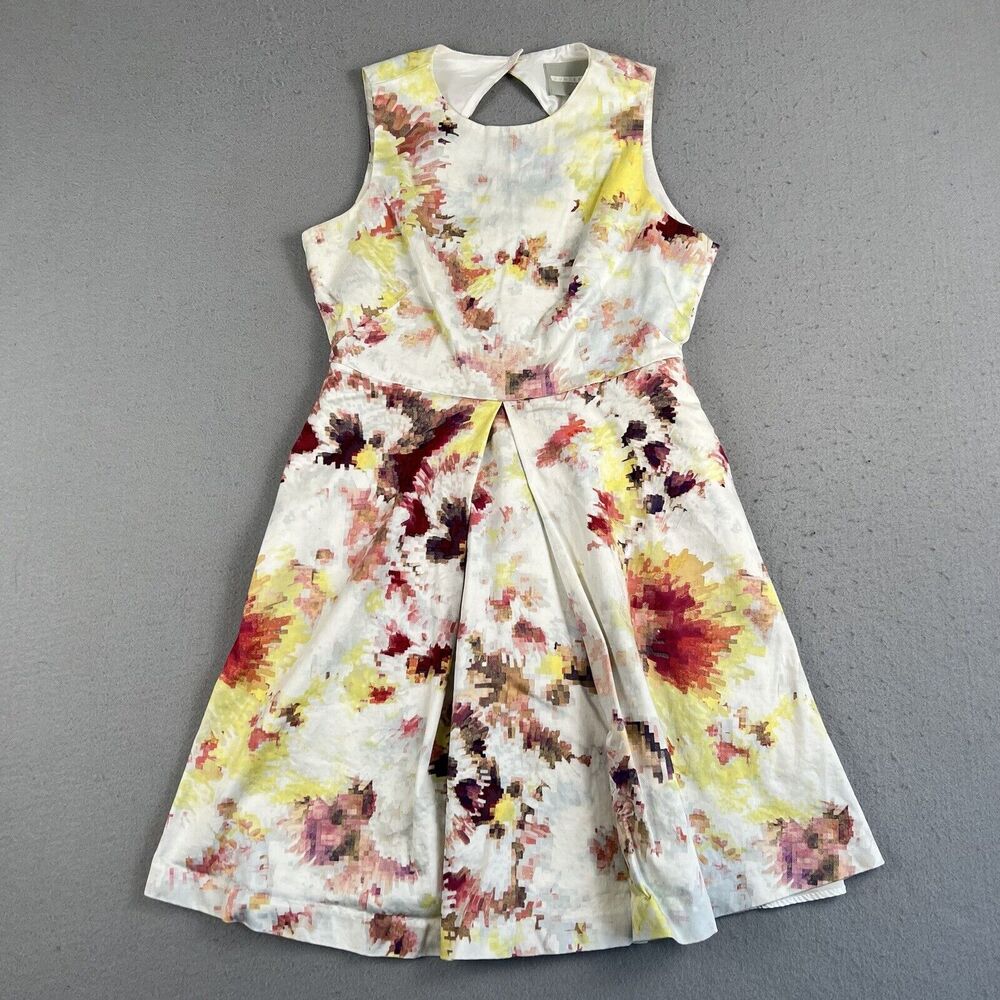 Hunter Bell Multicolor Floral Sleeveless Round Neck Fit Flare Dress Womens 2P‎
